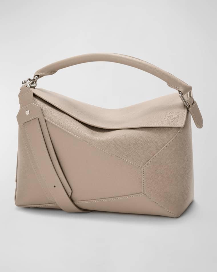 Puzzle Edge Top-Handle Bag in Leather by LOEWE