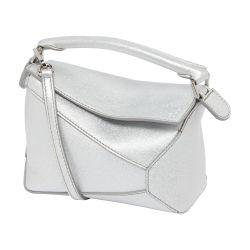 Puzzle Edge metallic calf leather mini bag by LOEWE