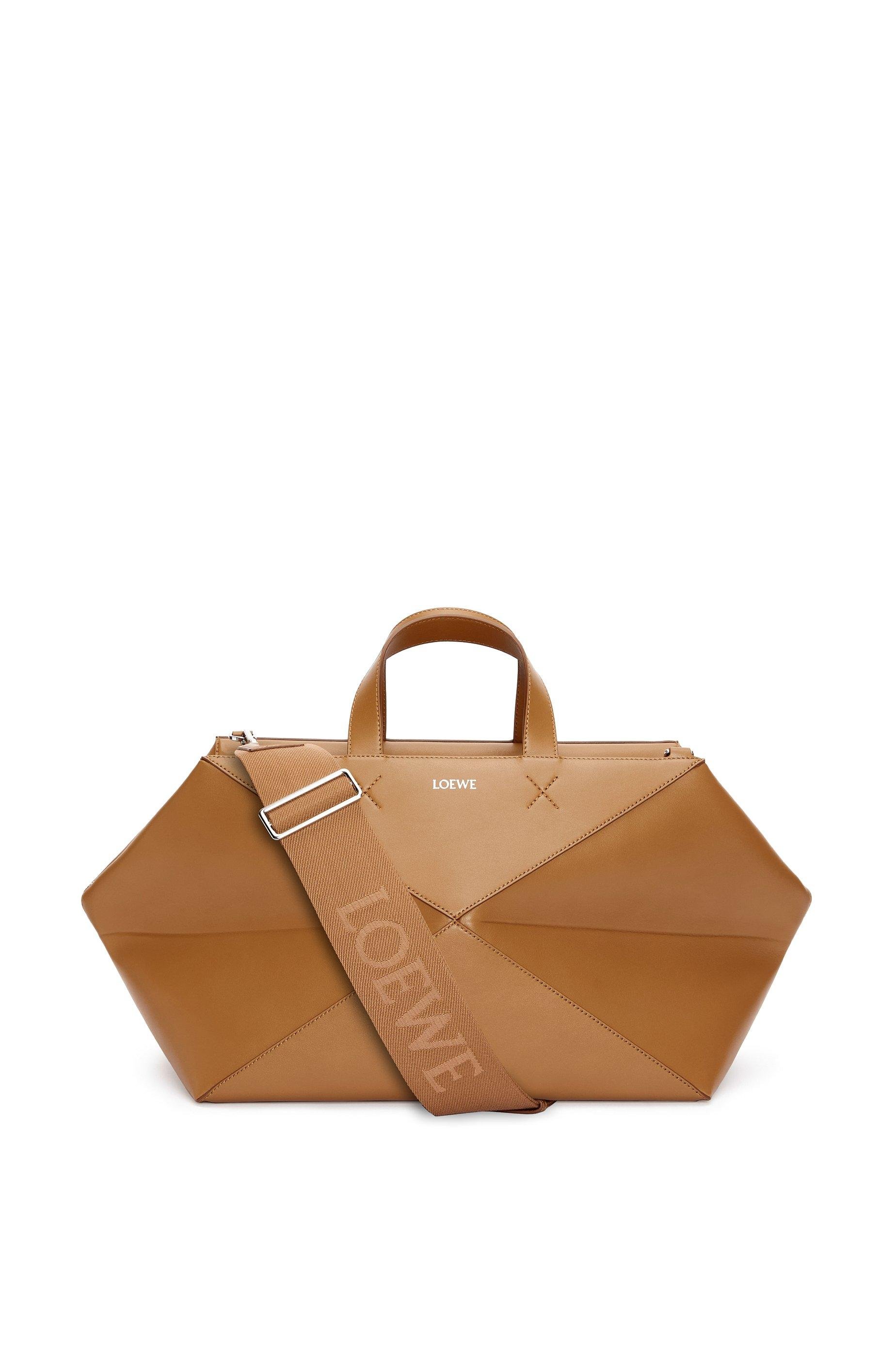 Puzzle Fold Duffle in shiny calfskin by LOEWE