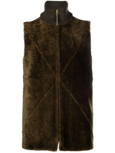 Puzzle Fold shearling gilet by LOEWE