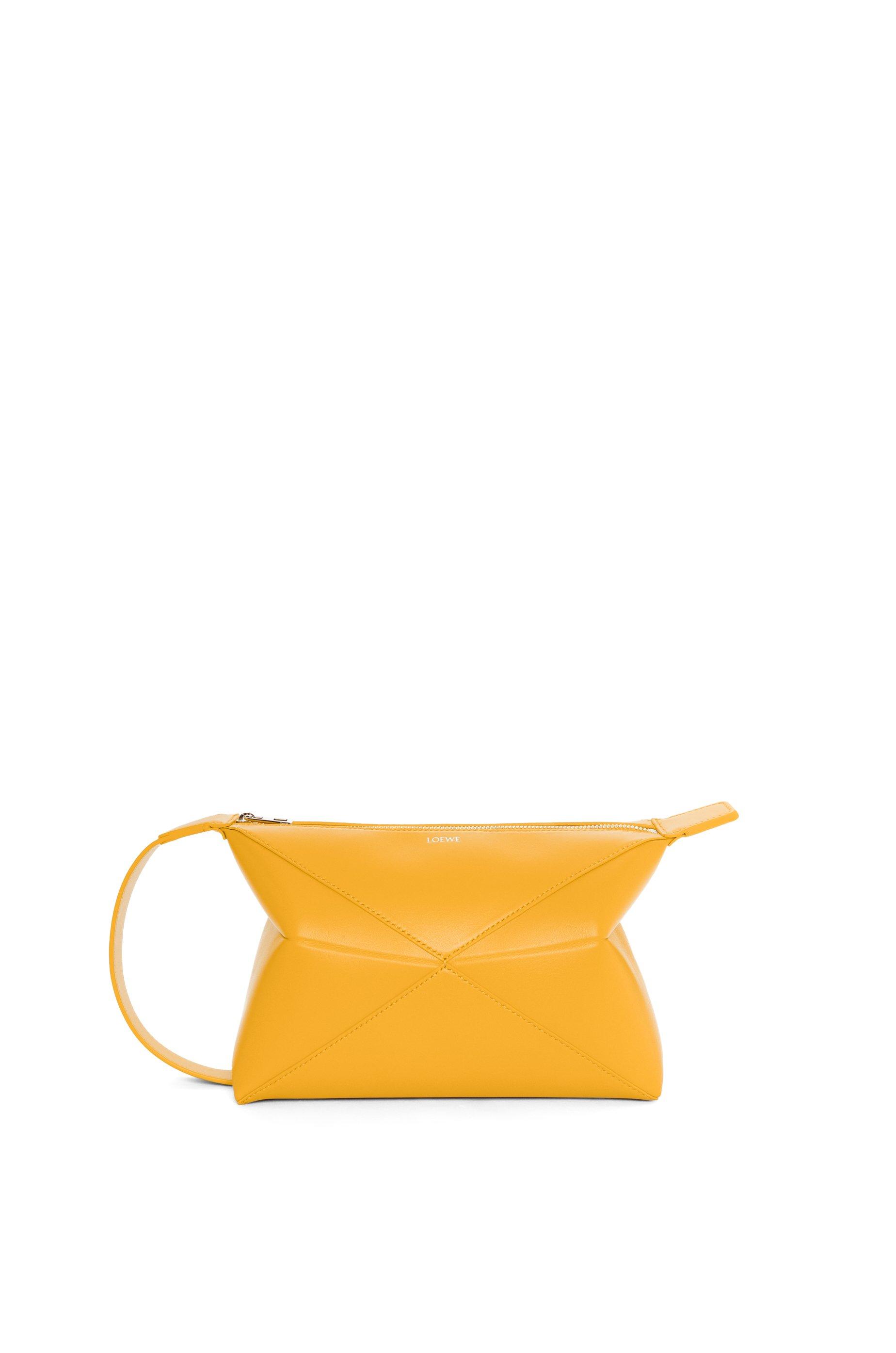 Puzzle Fold wash bag in shiny calfskin by LOEWE