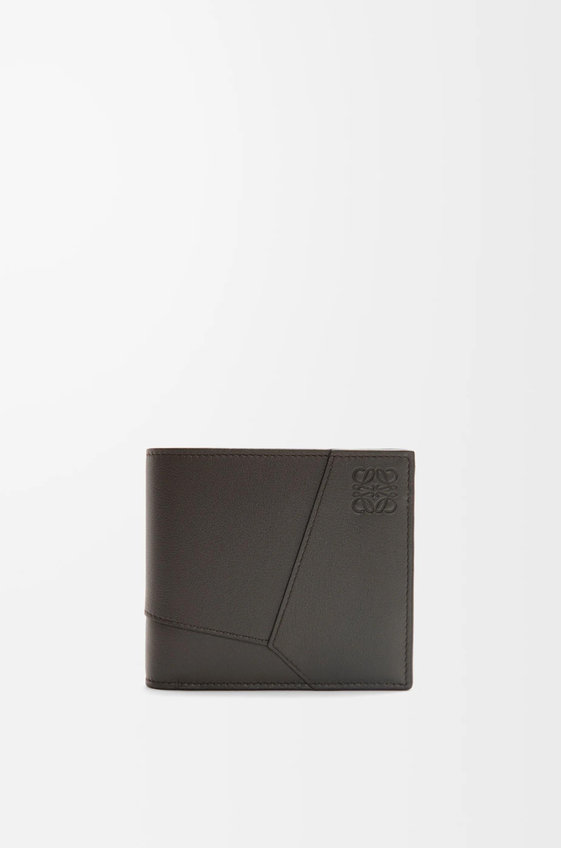 Puzzle bifold coin wallet in classic calfskin by LOEWE