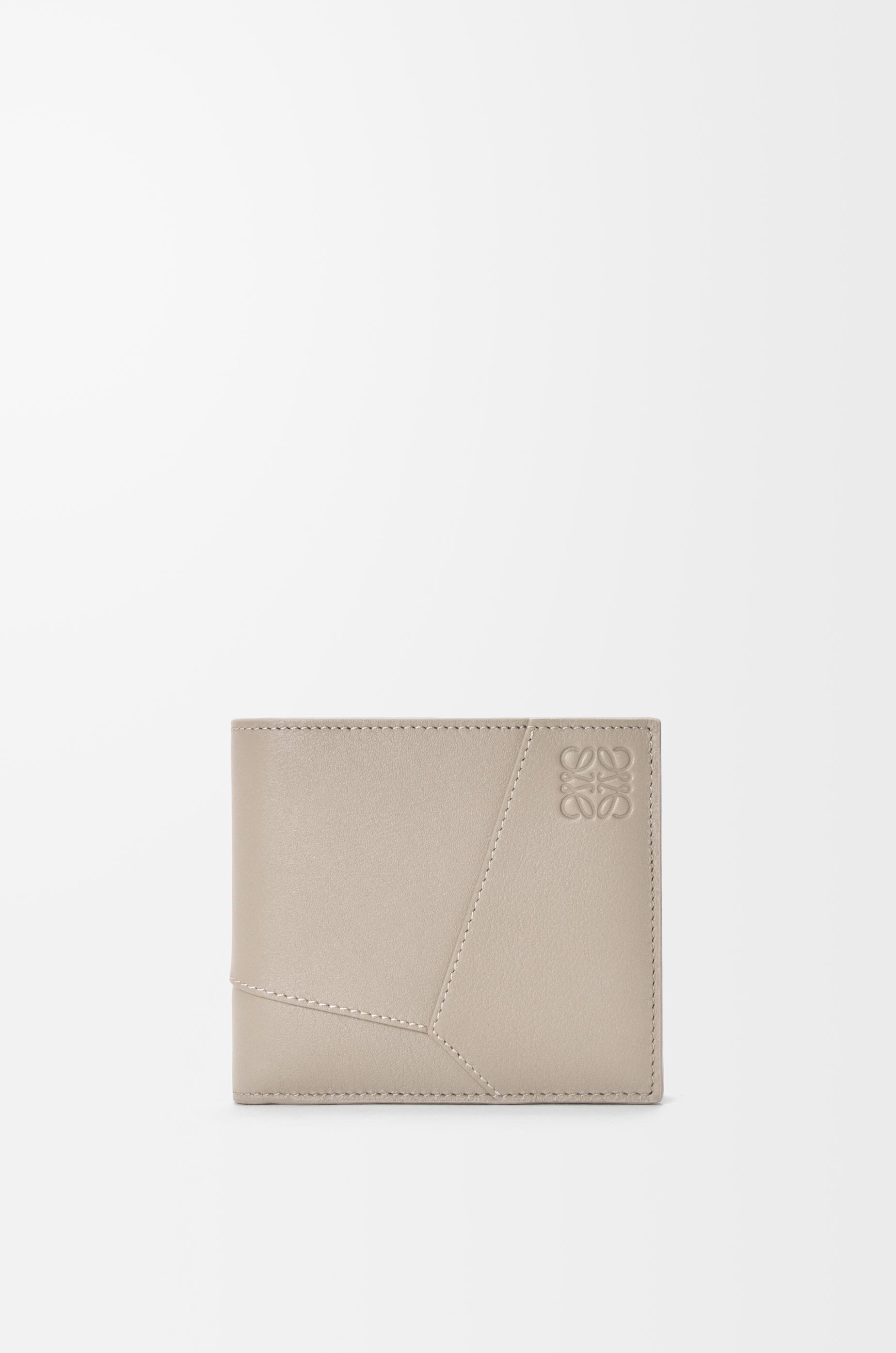 Puzzle bifold coin wallet in classic calfskin by LOEWE