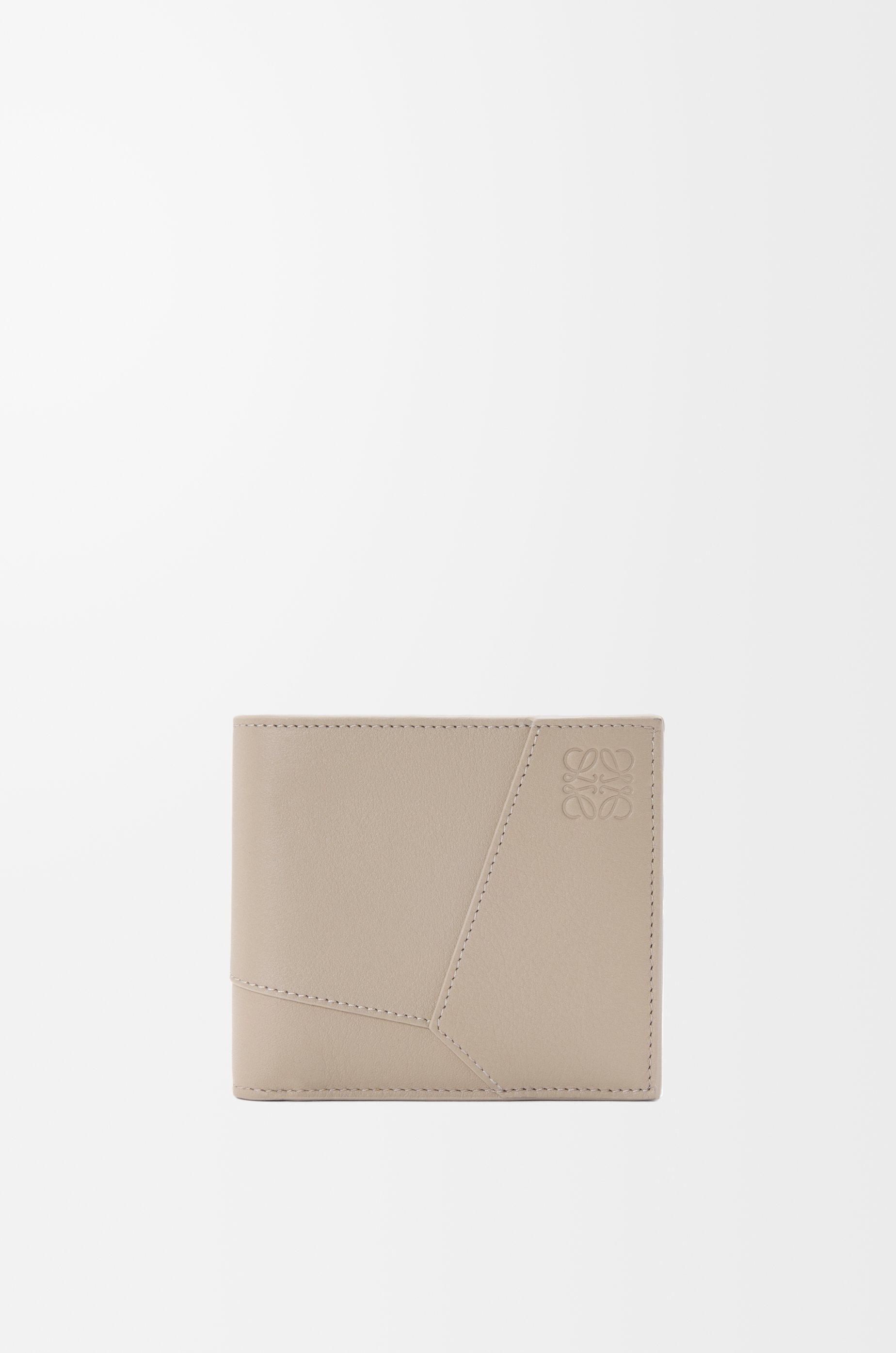 Puzzle bifold wallet in classic calfskin by LOEWE