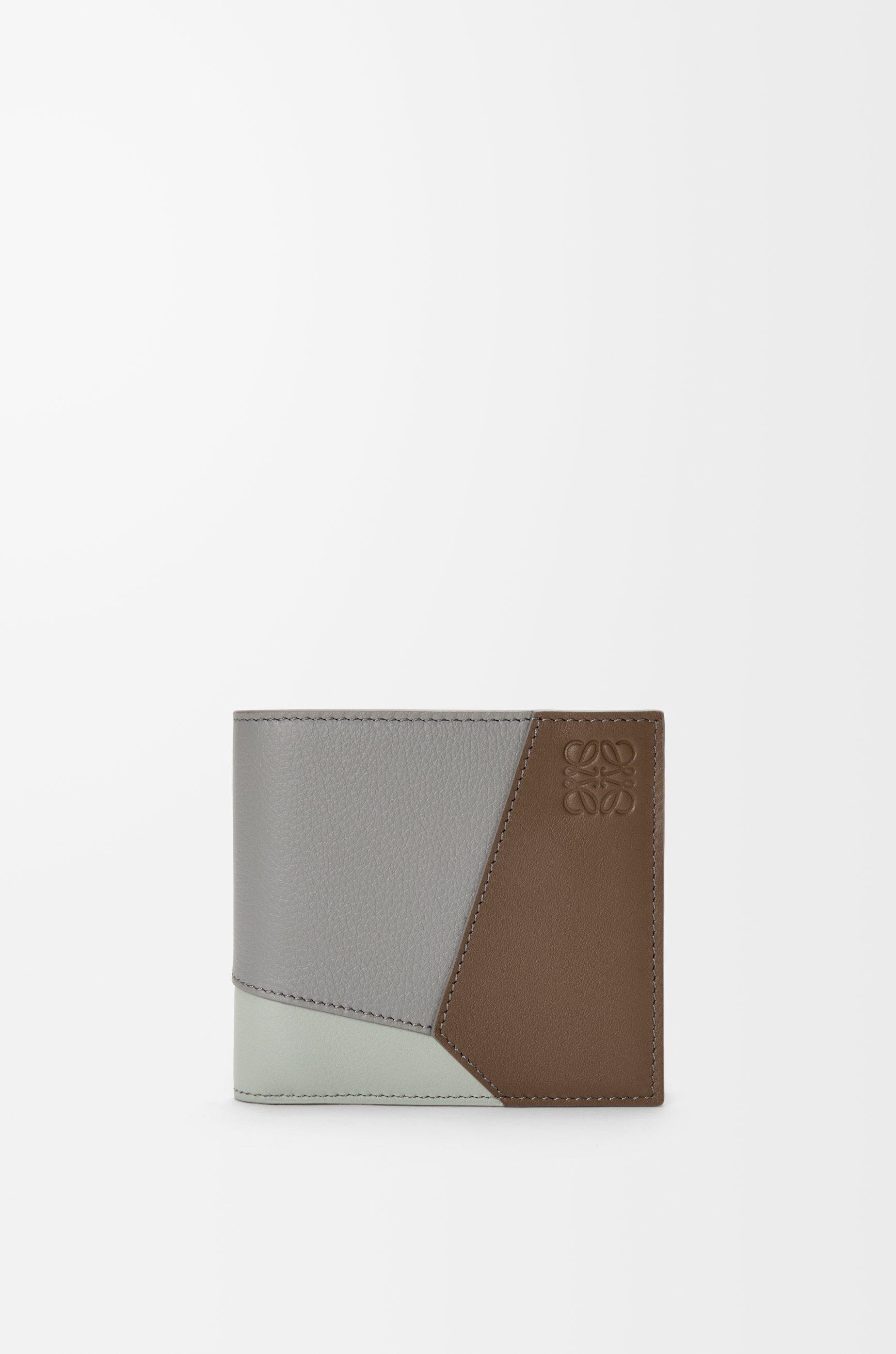 Puzzle bifold wallet in classic calfskin by LOEWE