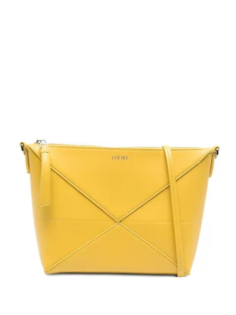 Puzzle leather clutch bag by LOEWE