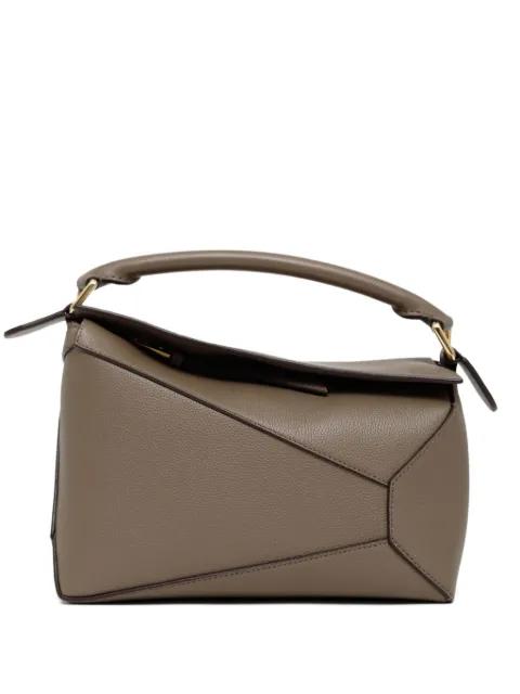Puzzle panelled leather tote bag by LOEWE