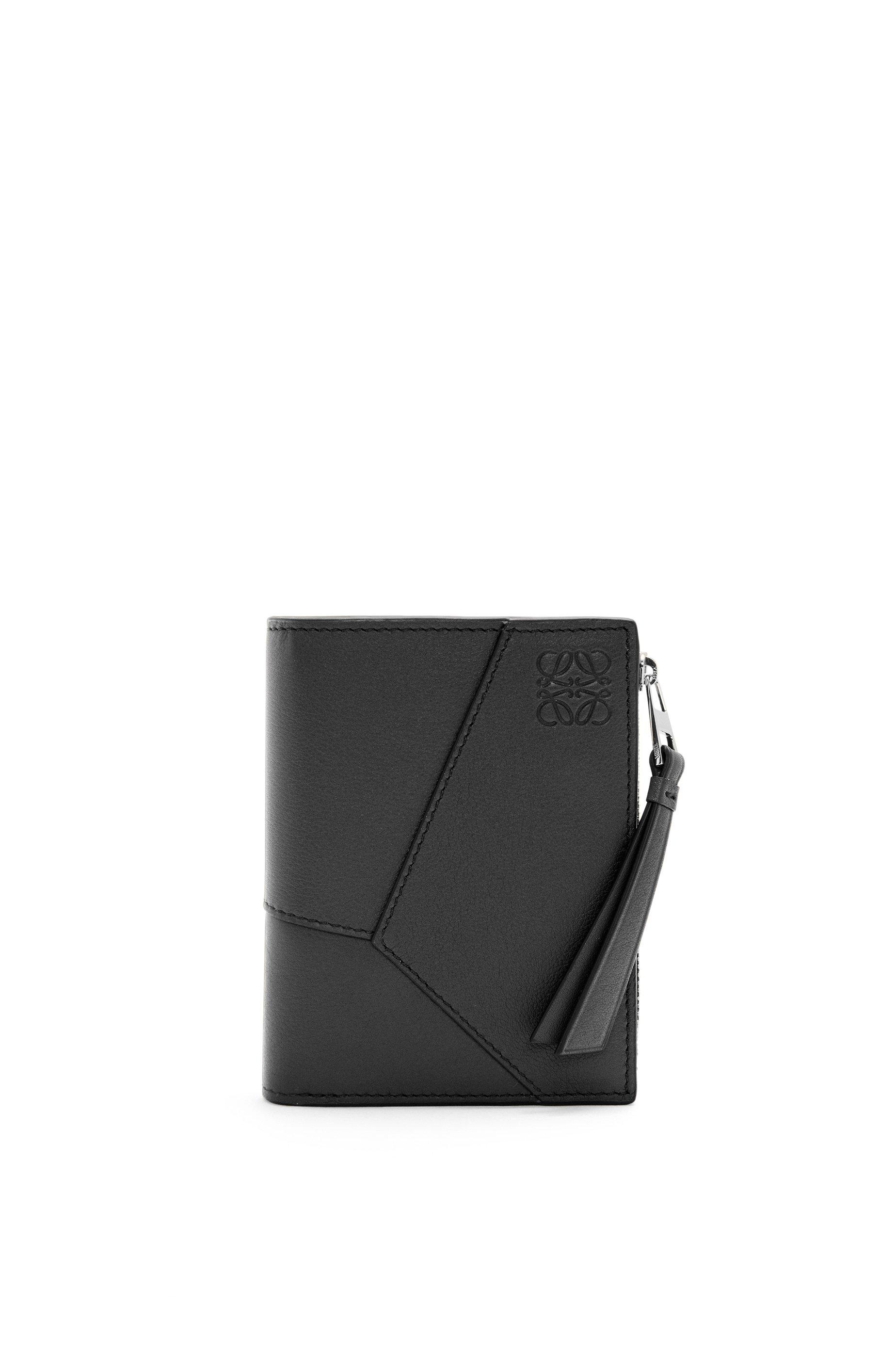 Puzzle slim compact wallet in classic calfskin by LOEWE