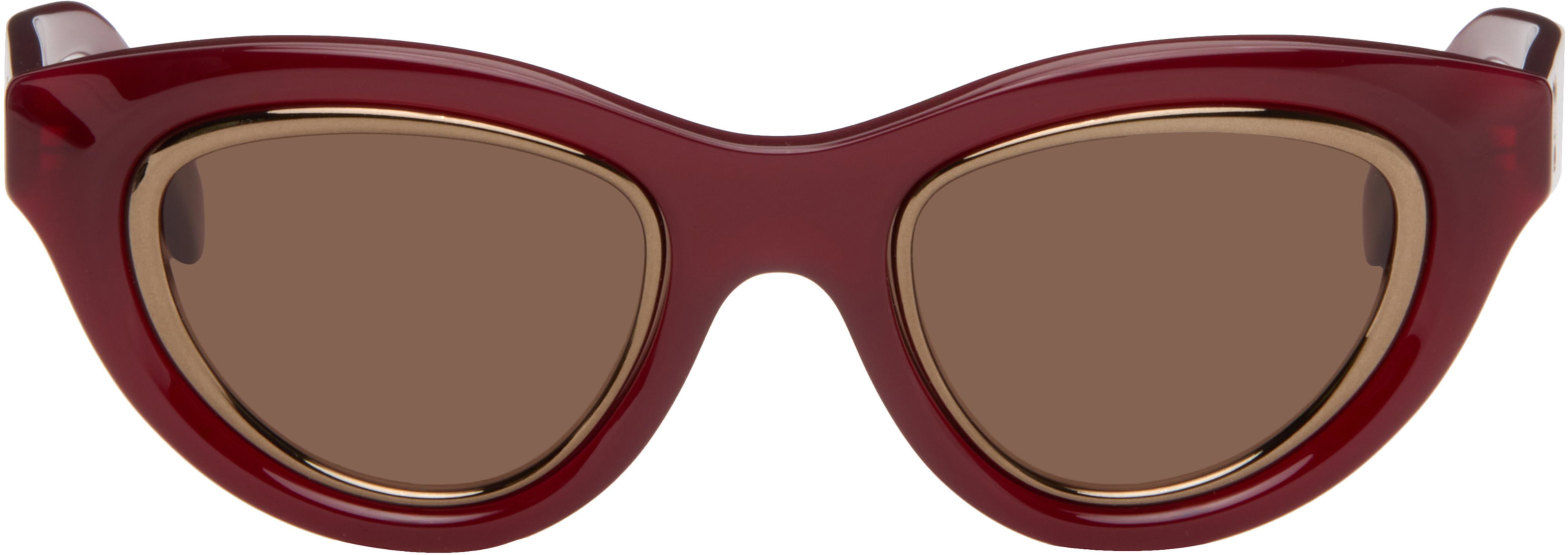 Red Mini Anagram Cateye Sunglasses by LOEWE