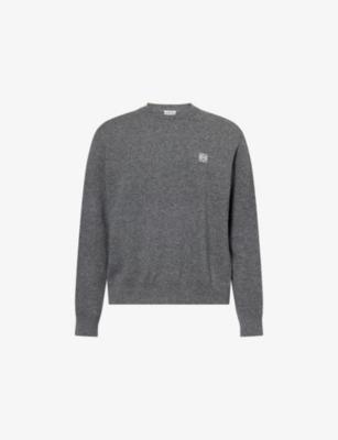 Regular-Fit Embroidered-Logo Wool Jumper by LOEWE