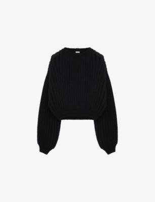 Relaxed-Fit Ribbed Wool-Blend Jumper by LOEWE