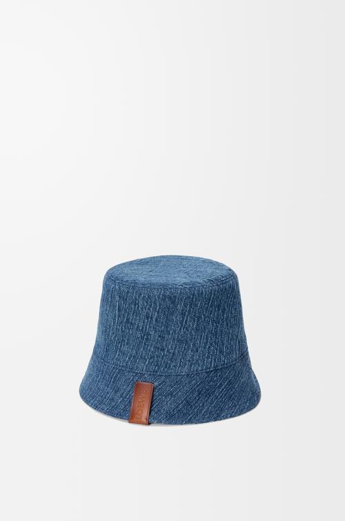 Reversible bucket hat in denim by LOEWE