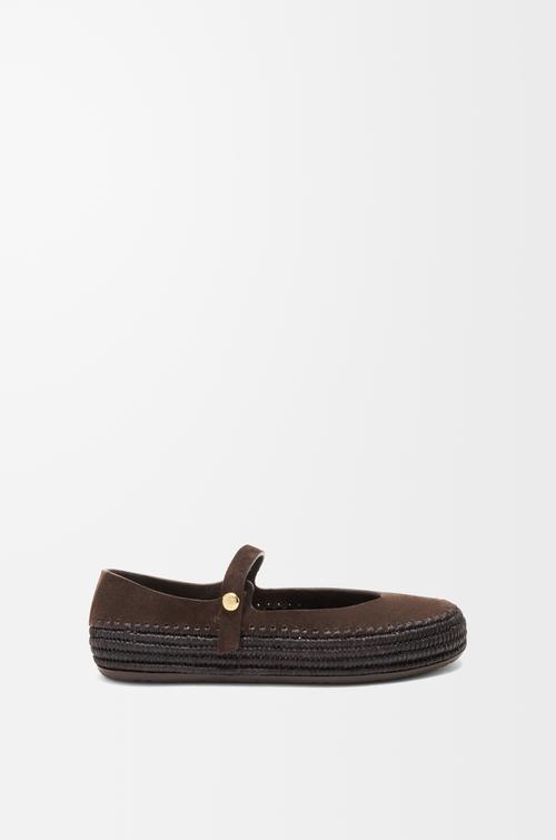 Rio Mary-Jane in suede and raffia by LOEWE