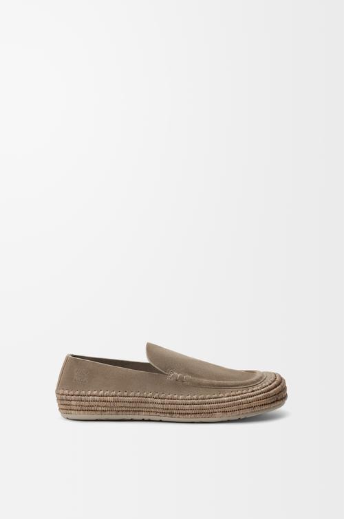 Rio loafer in suede and raffia by LOEWE