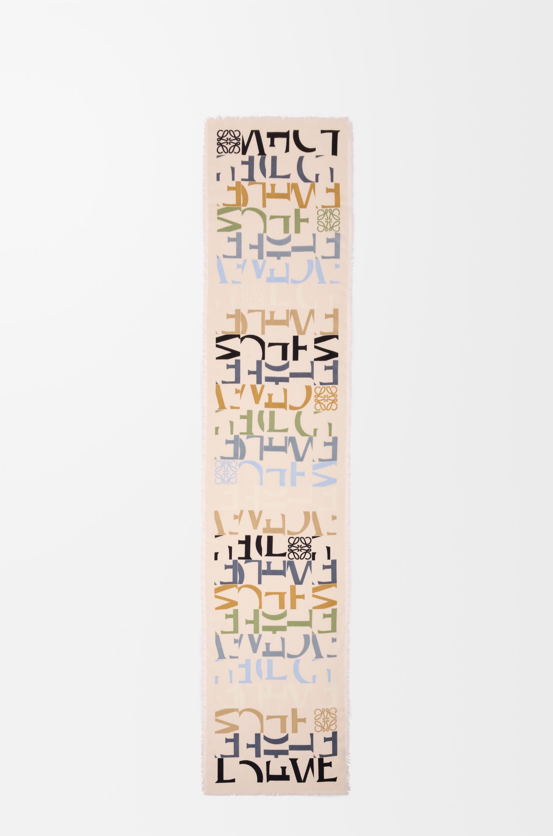 Scarf in wool, silk and cashmere blend by LOEWE