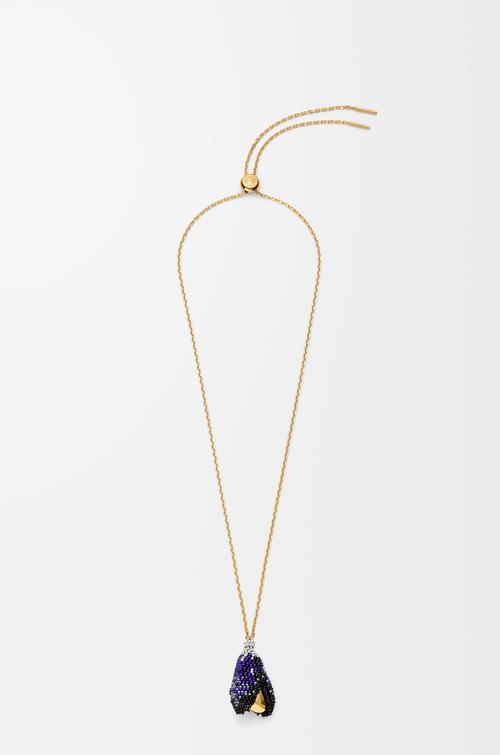 Shell necklace in sterling silver and beads by LOEWE