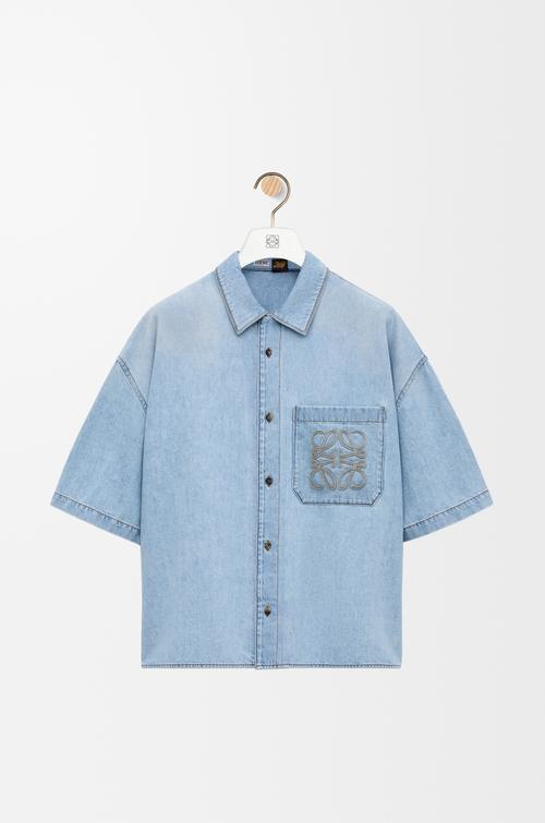Short sleeve shirt in denim by LOEWE