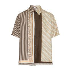 Short-sleeve shirt in silk with stripes by LOEWE