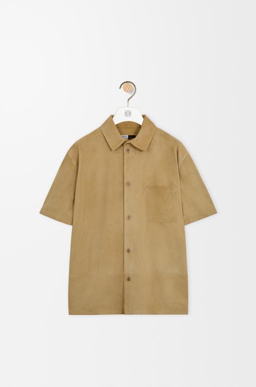Short sleeve shirt in suede goatskin by LOEWE