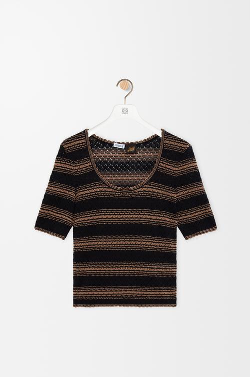 Short sleeve sweater in cotton blend by LOEWE