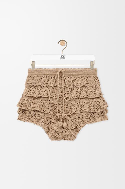 Shorts in cotton crochet by LOEWE
