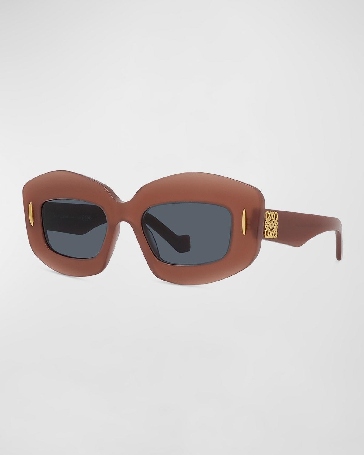 Silver Screen Chunky Acetate Rectangle Sunglasses by LOEWE