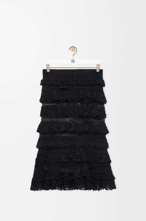 Skirt in cotton crochet by LOEWE