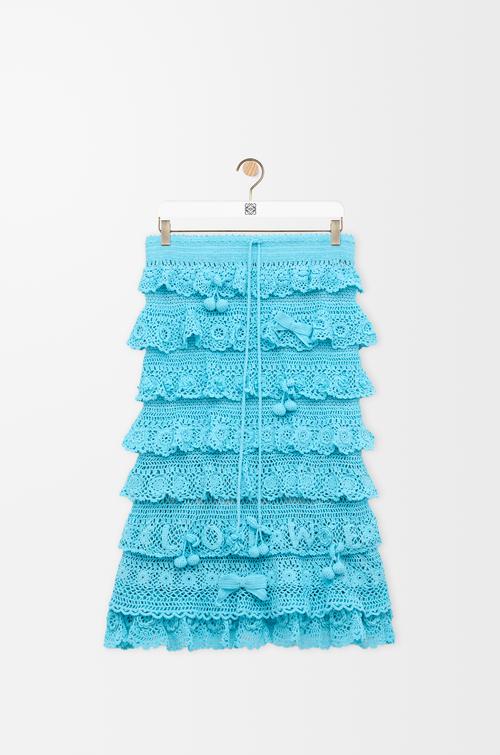 Skirt in cotton crochet by LOEWE