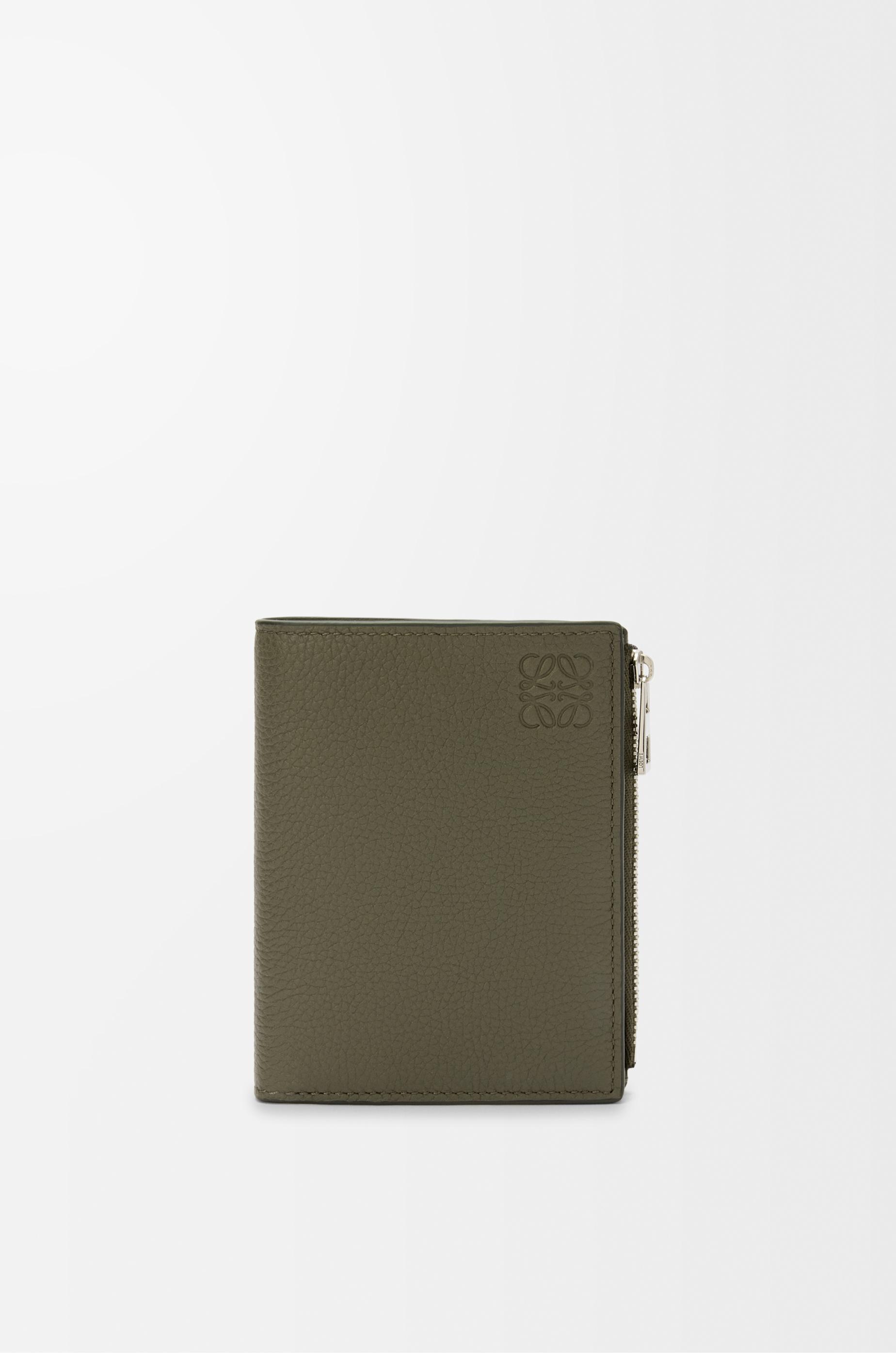Slim compact wallet in soft grained calfskin by LOEWE