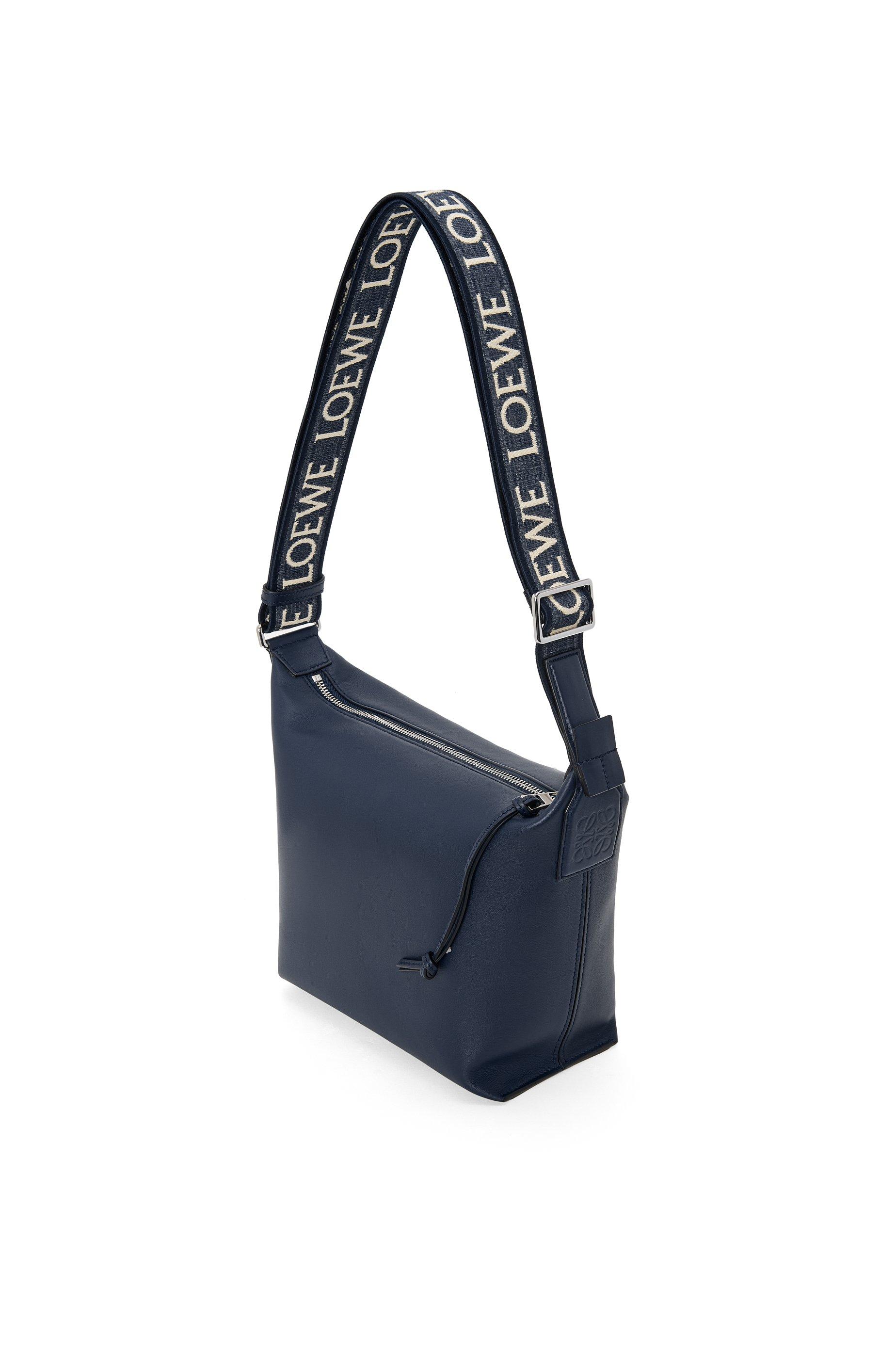 Small Cubi crossbody bag in supple smooth calfskin and jacquard by LOEWE