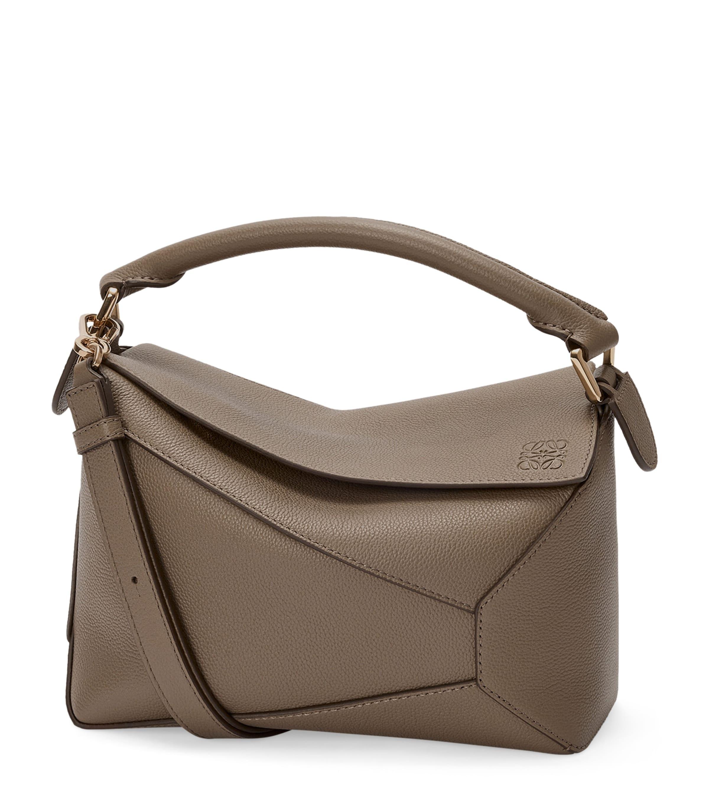 Small Leather Puzzle Edge Top-Handle Bag by LOEWE
