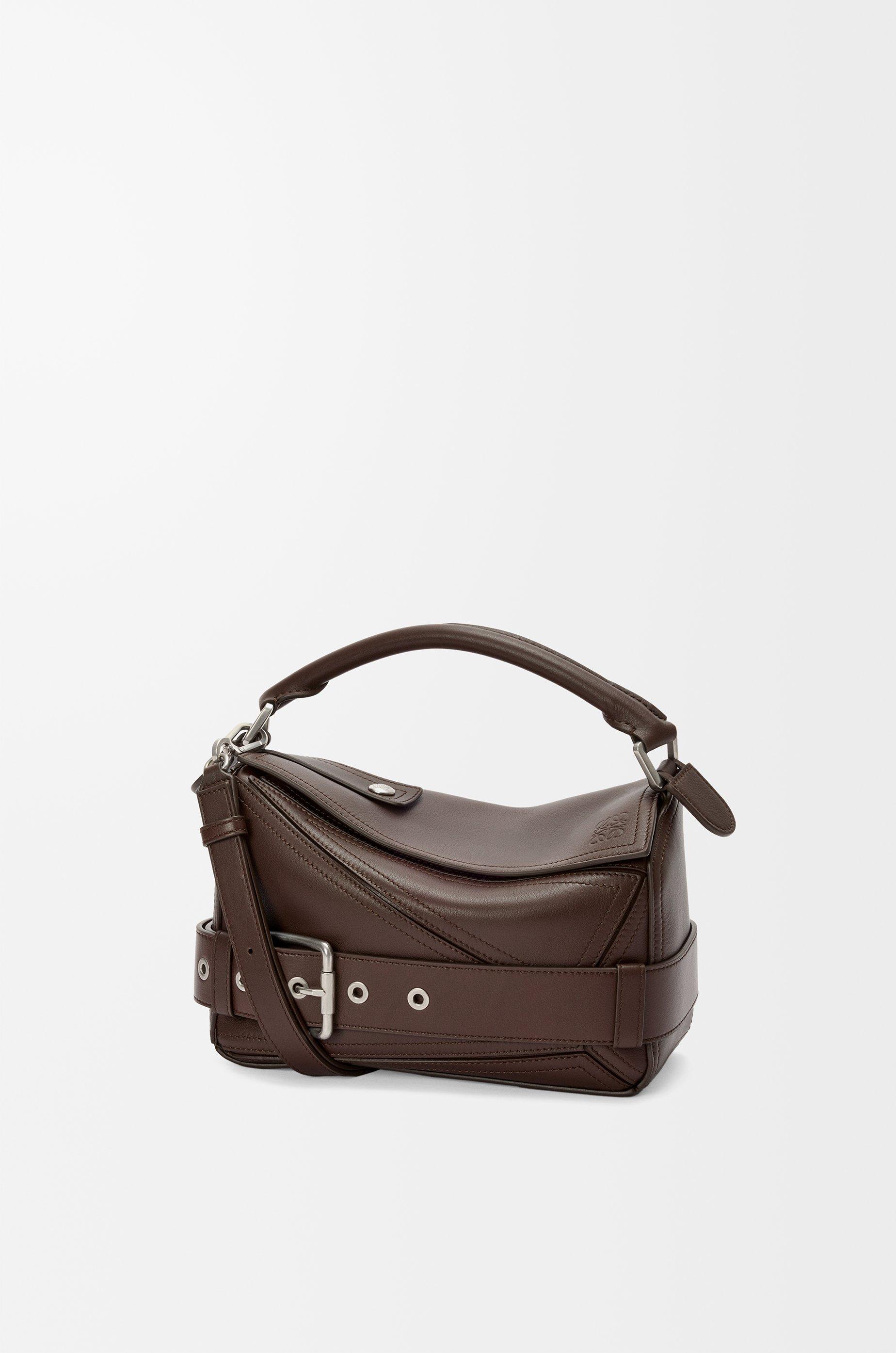 Small Puzzle Biker bag in shiny calfskin by LOEWE
