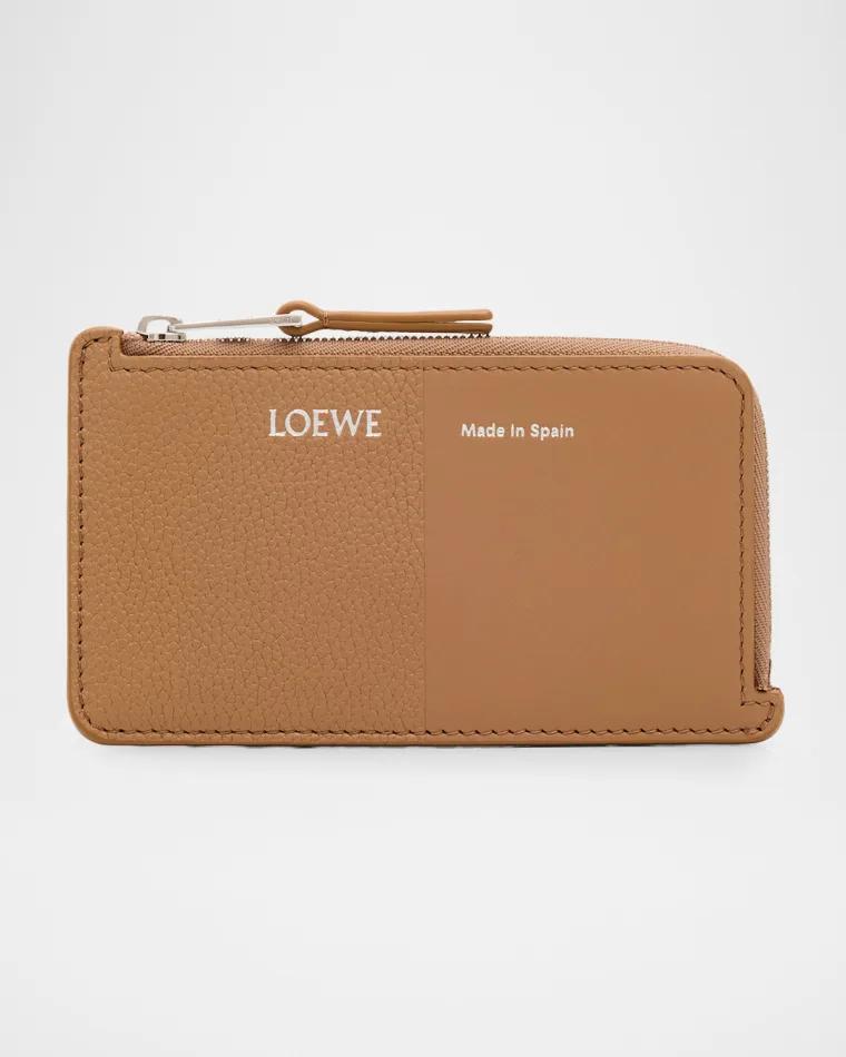 Smooth & Grained Leather Coin Cardholder by LOEWE