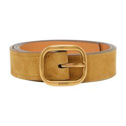 Soft, rounded suede belt by LOEWE