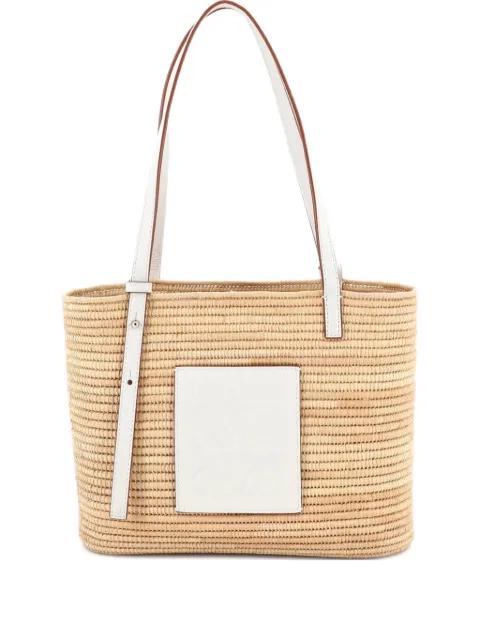 Square Basket Woven Raffia Small tote bag by LOEWE 