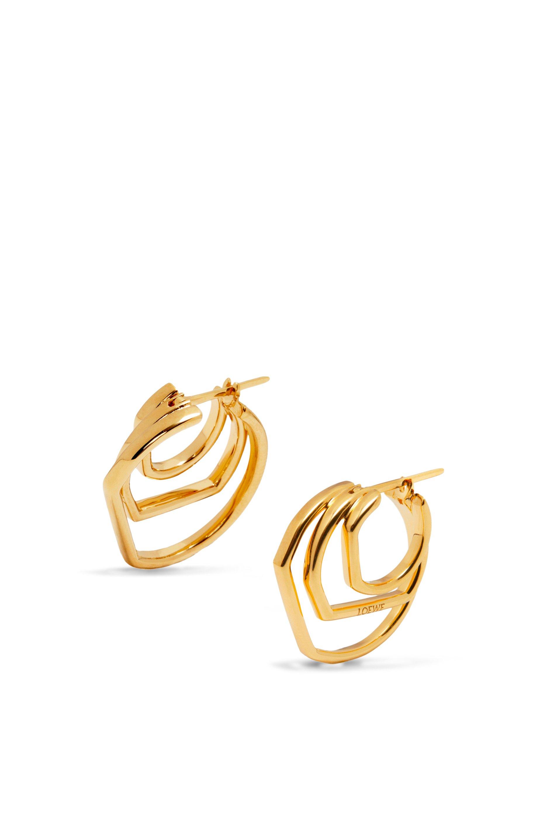 Stacked hoop earrings in sterling silver by LOEWE