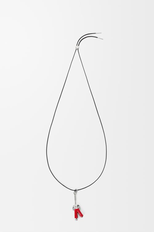 Standing Acrobat necklace in sterling silver and enamel by LOEWE