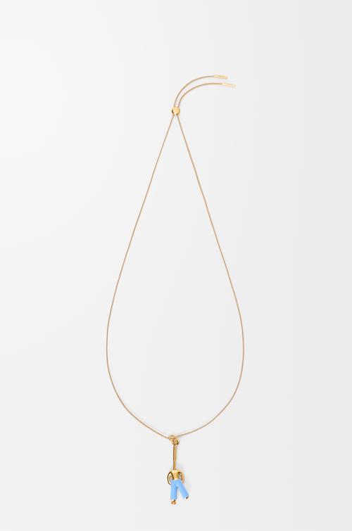 Standing Acrobat necklace in sterling silver and enamel by LOEWE