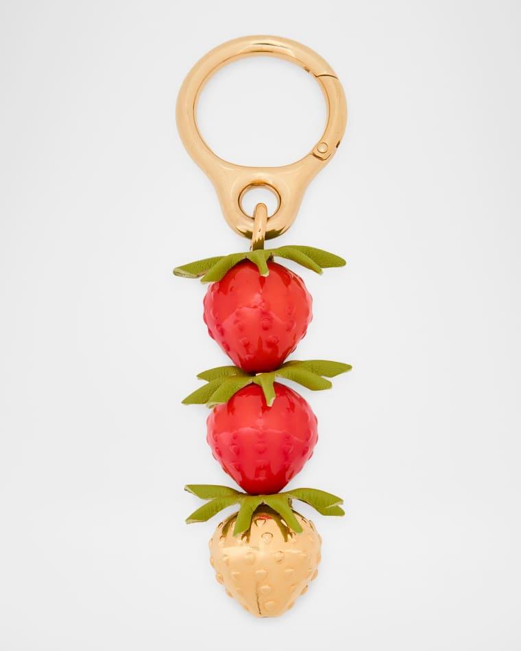 Strawberry Bag Charm in Acetate and Brass by LOEWE Strawberry Bag Charm in Acetate and Brass by LOEWE