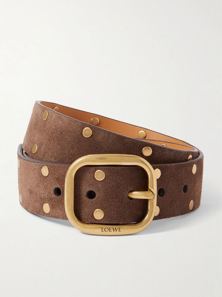 Studded suede belt by LOEWE