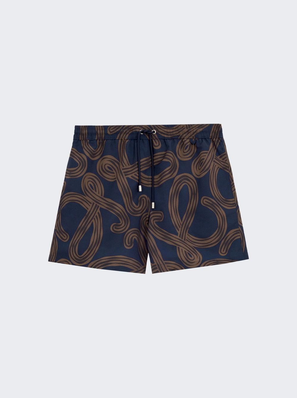 Swim Shorts Navy And Brown  | The Webster by LOEWE