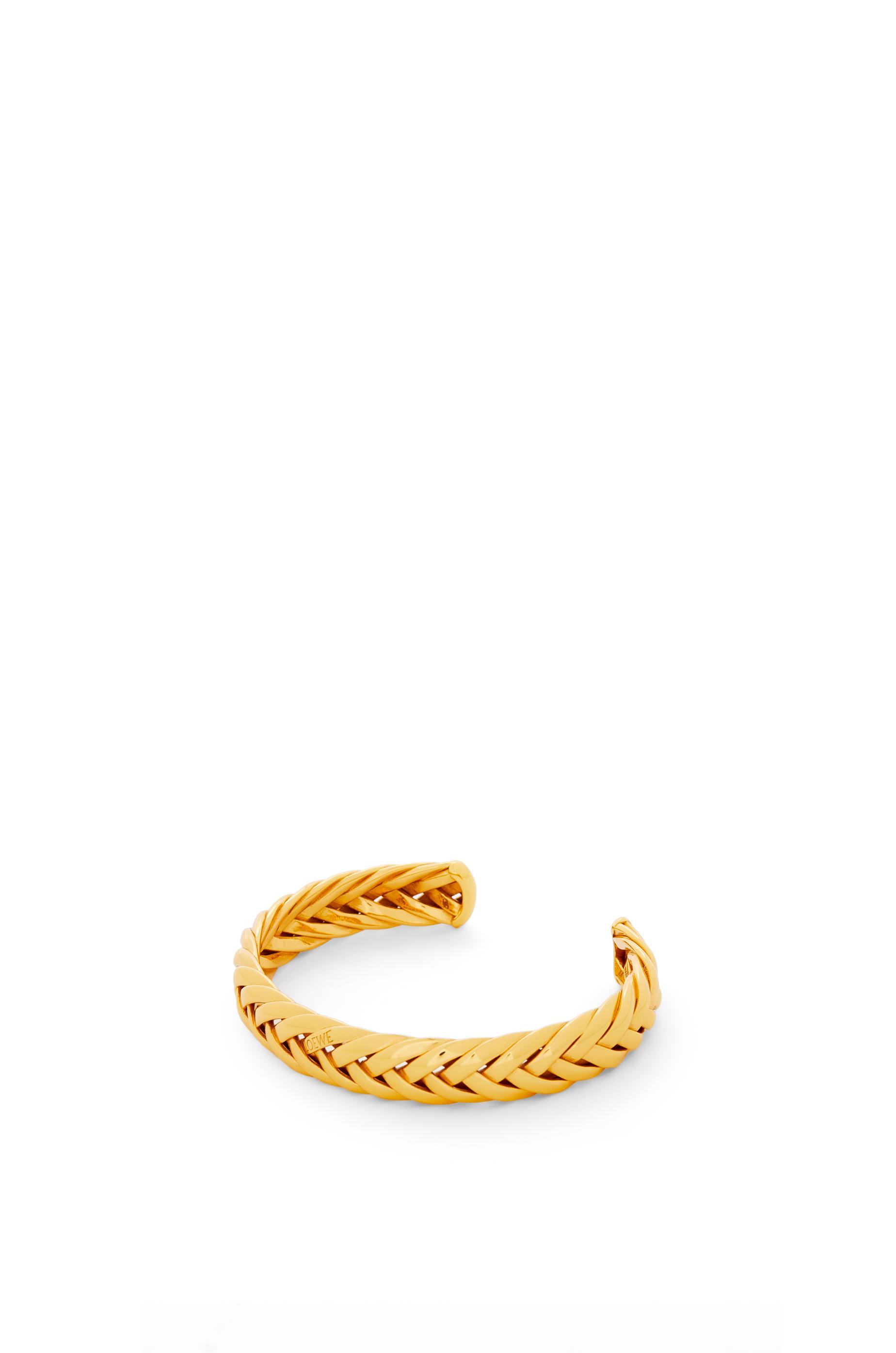 Thin braided cuff in sterling silver by LOEWE