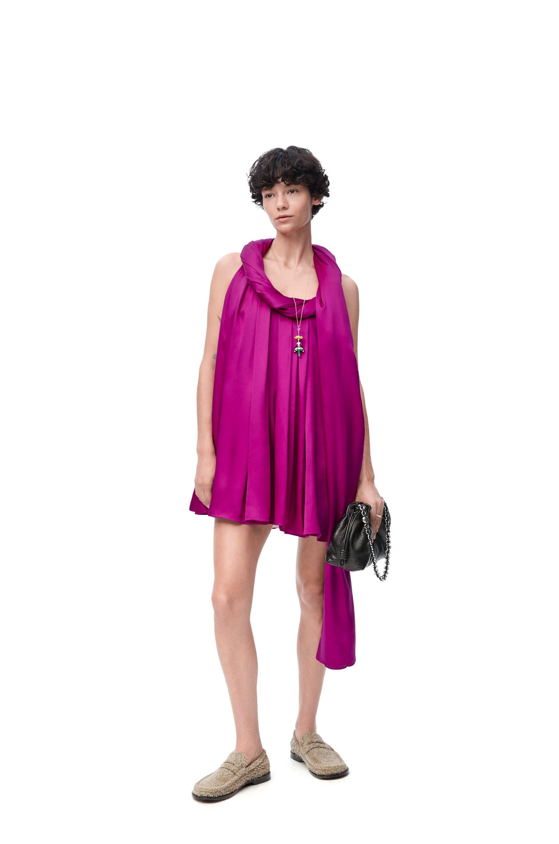 Trapeze dress in silk by LOEWE