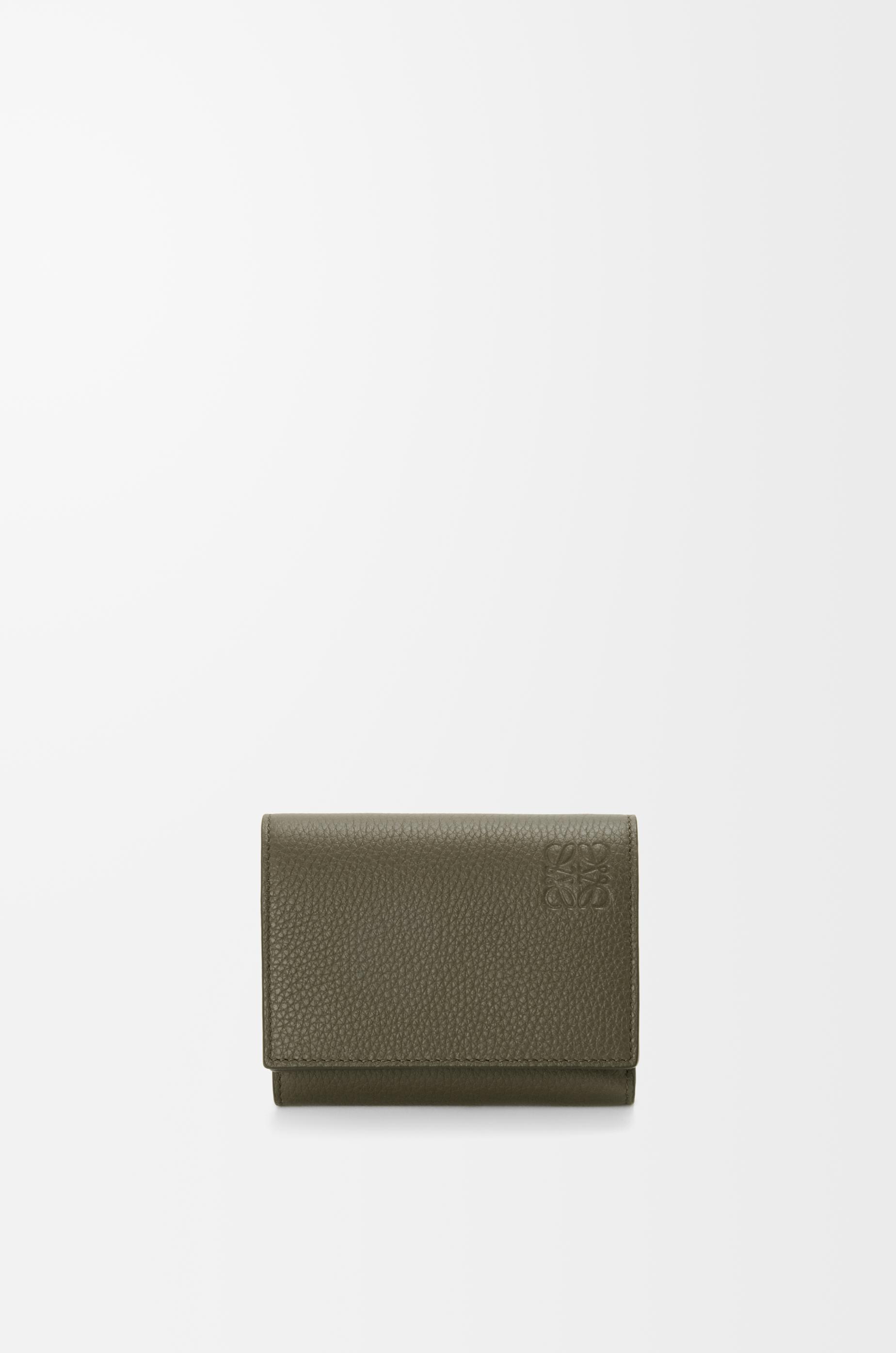 Trifold wallet in soft grained calfskin by LOEWE