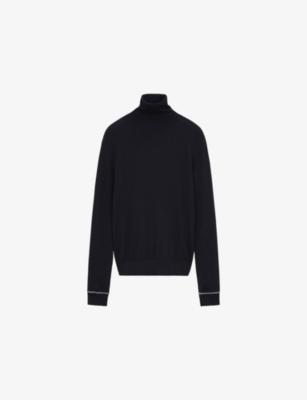 Turtleneck Branded Wool Jumper by LOEWE