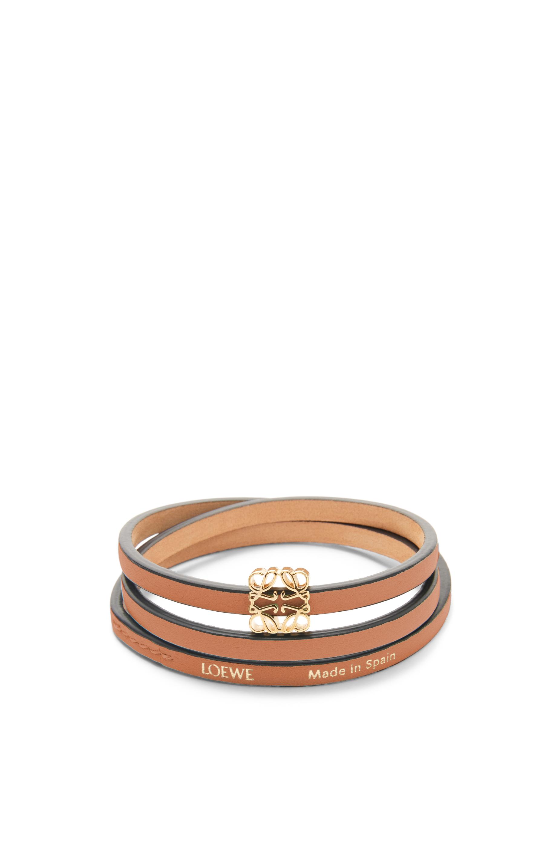 Twist bangle in calfskin by LOEWE