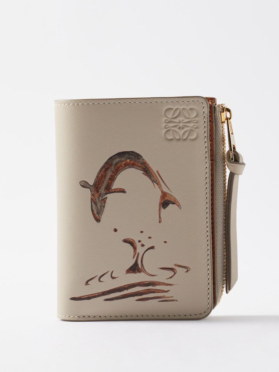 X Bernard Leach fish-print leather wallet by LOEWE