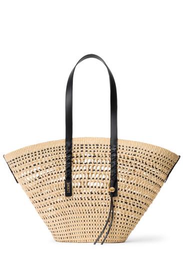 X Paula's Ibiza large braided raffia bag by LOEWE