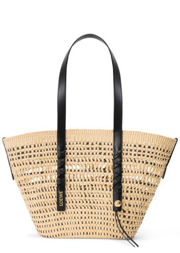 X Paula's Ibiza medium braided raffia bag by LOEWE
