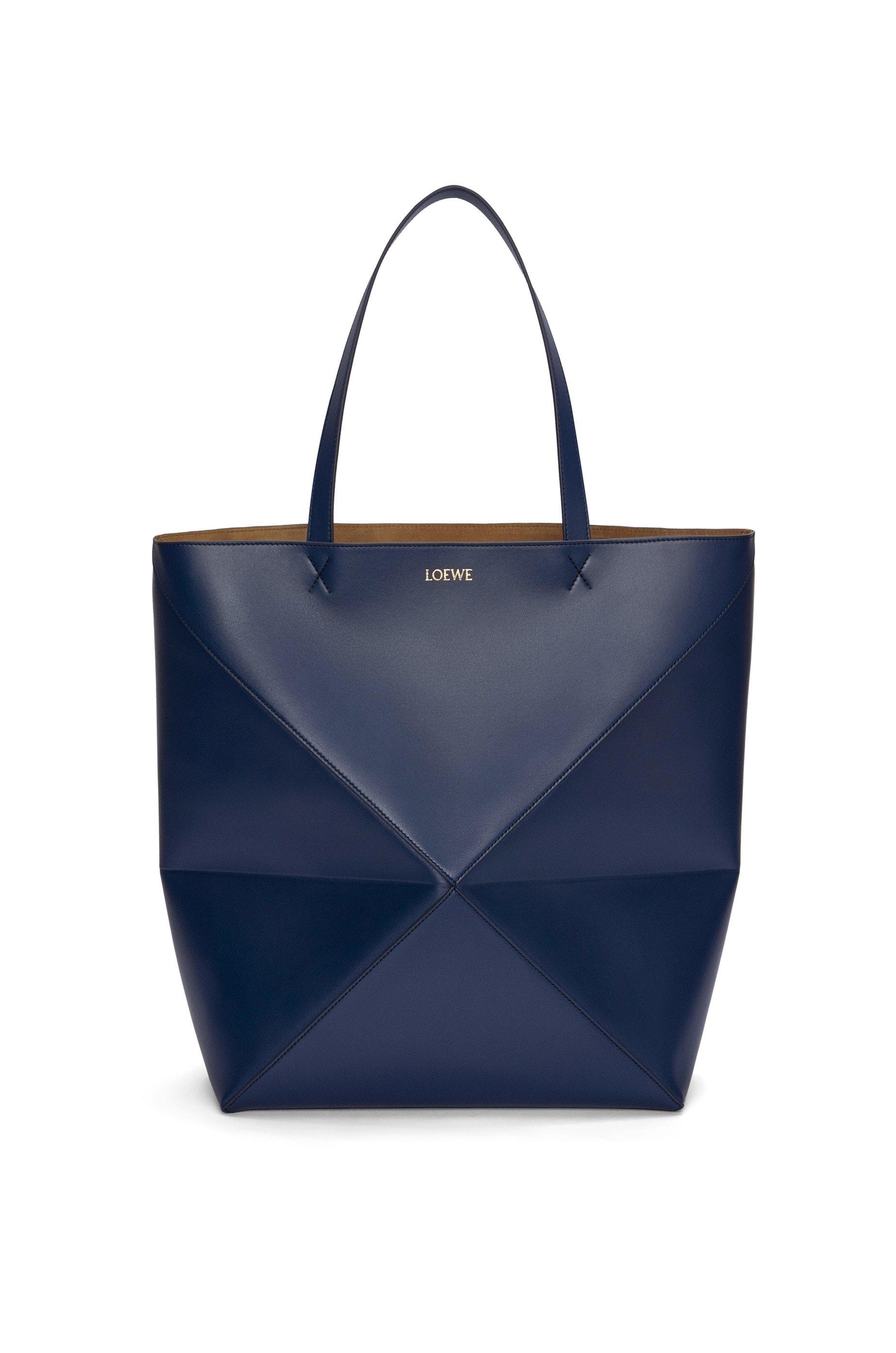 XL Puzzle Fold tote in shiny calfskin by LOEWE